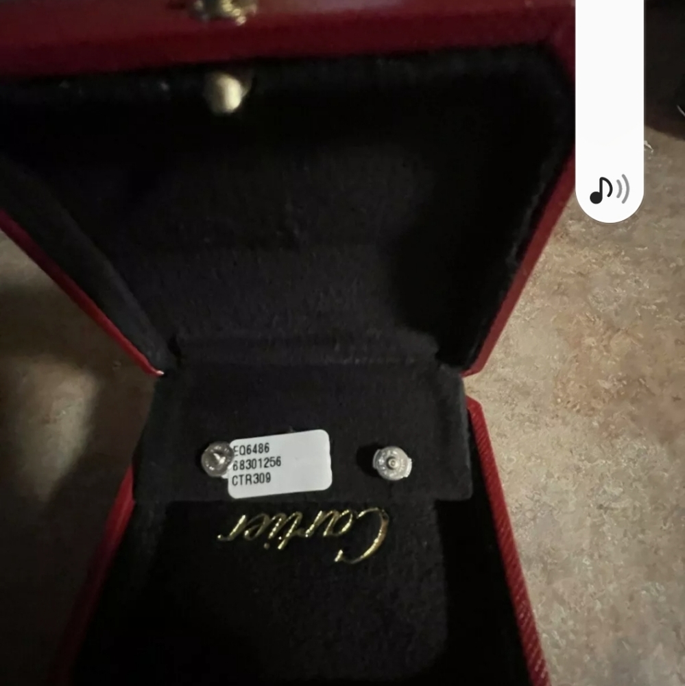 Cartier LOVE stud 18k white gold earrings